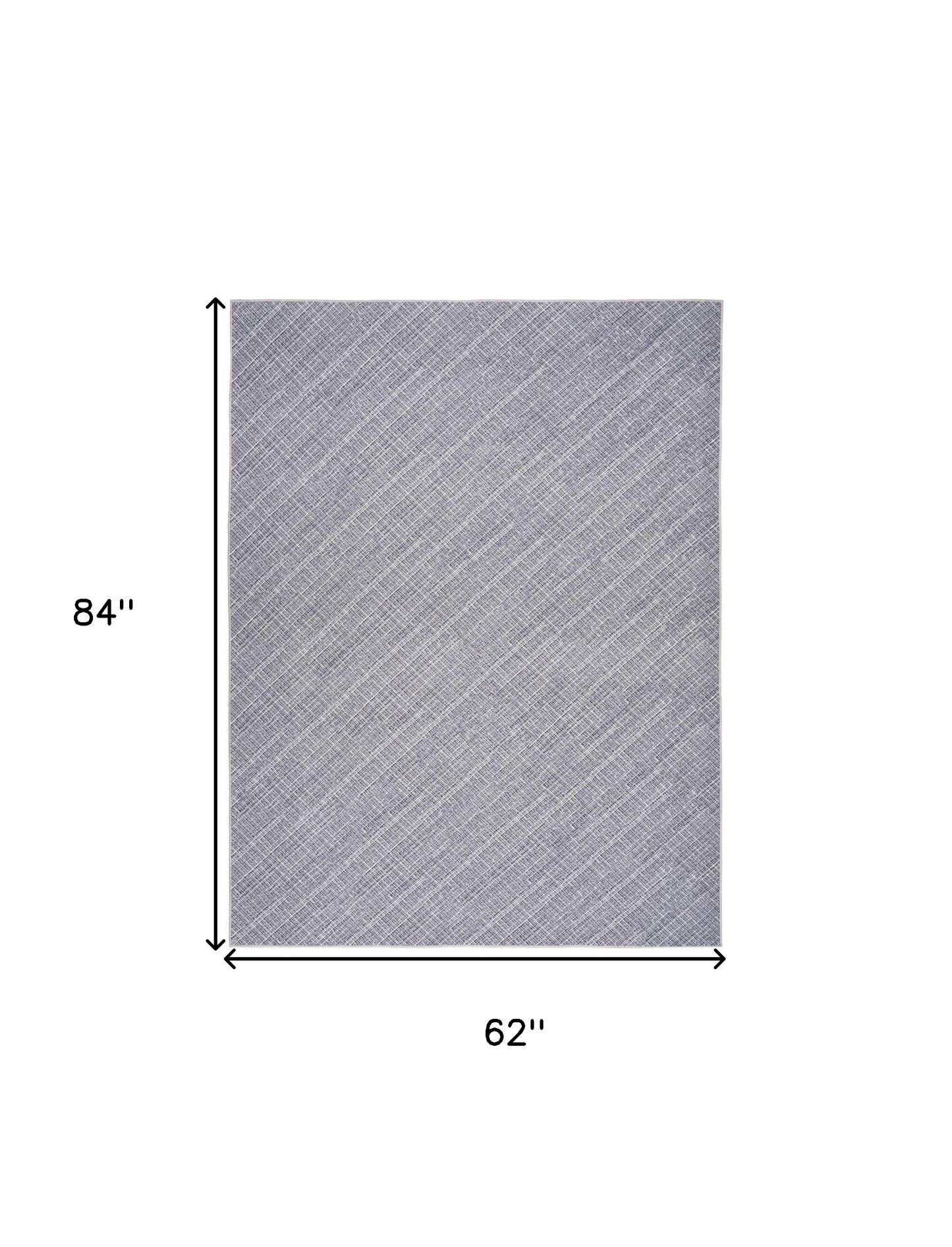 5' x 7' Gray and Ivory Abstract Power Loom Washable Non Skid Area Rug