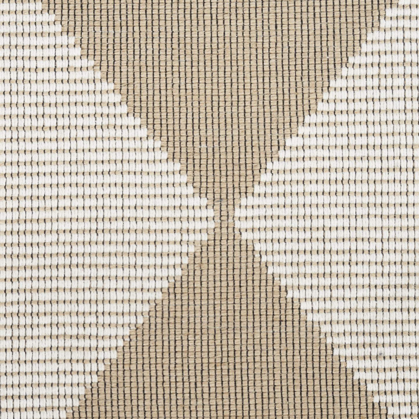 5' x 7' Natural and Ivory Geometric Power Loom Washable Non Skid Area Rug