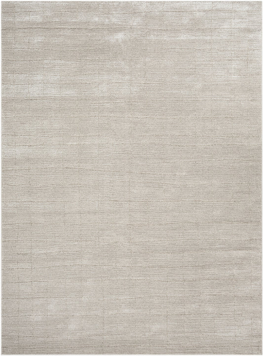 8' x 10' Beige and Ivory Abstract Power Loom Area Rug