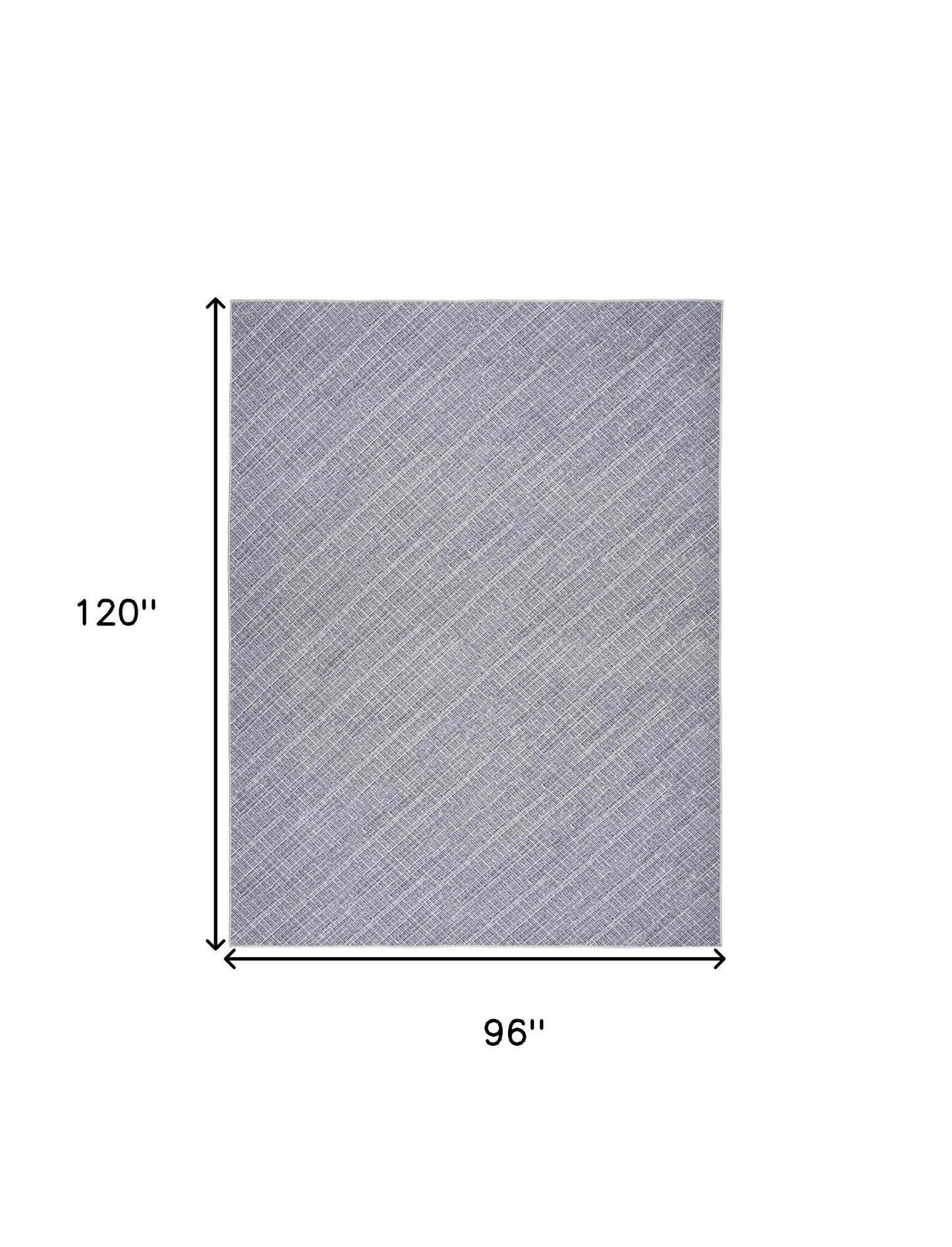 8' x 10' Gray and Ivory Abstract Power Loom Washable Non Skid Area Rug