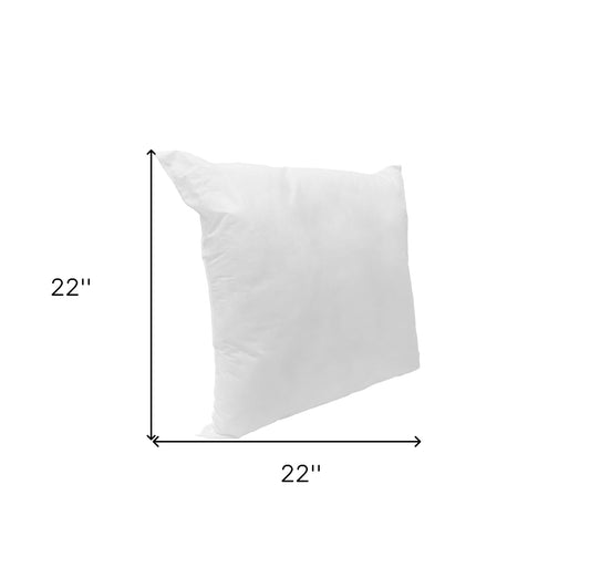 22" X 22" White Polyester Blown Seam Pillow Insert