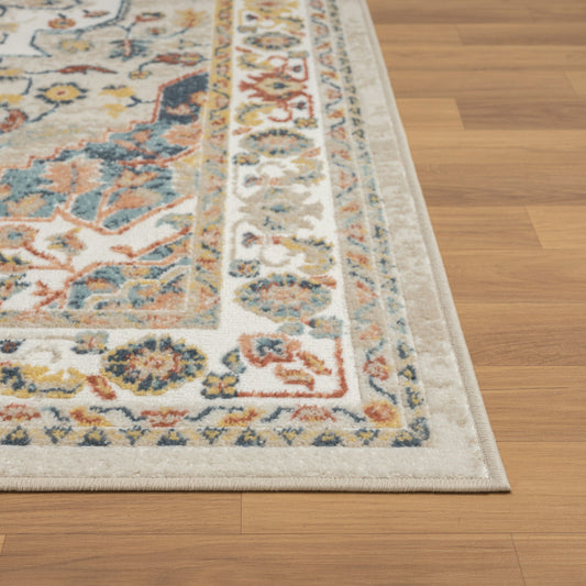 8' x 10' Ivory Abstract Area Rug