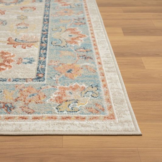 5' x 7' Ivory Abstract Area Rug