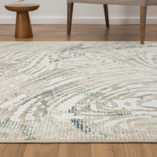 8' x 10' Gray Abstract Area Rug