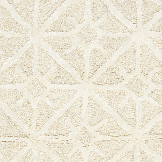 5' x 7' Brown and Ivory Geometric Hand Tufted Area Rug
