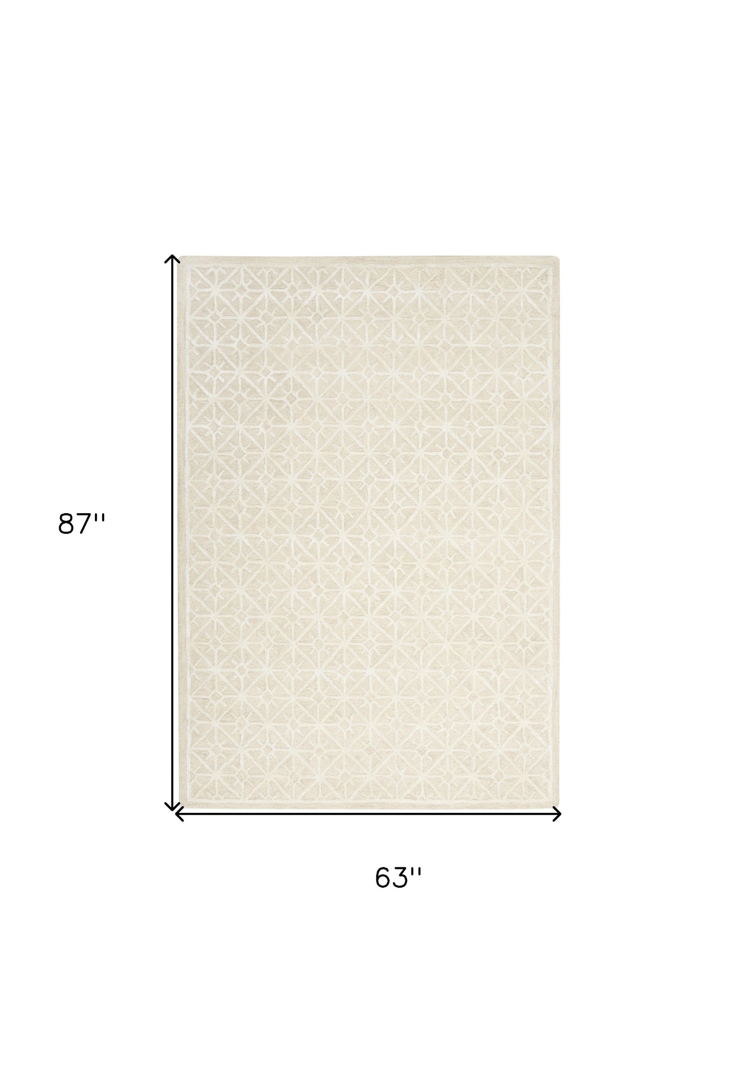 5' x 7' Brown and Ivory Geometric Hand Tufted Area Rug