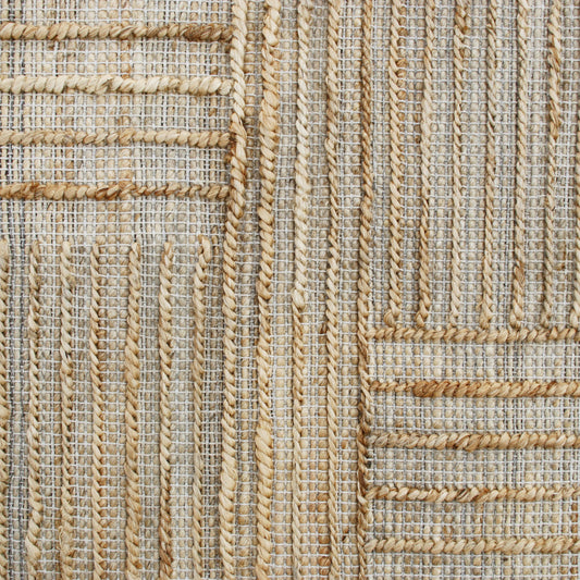 5' x 8' Brown Striped Hand Woven Area Rug