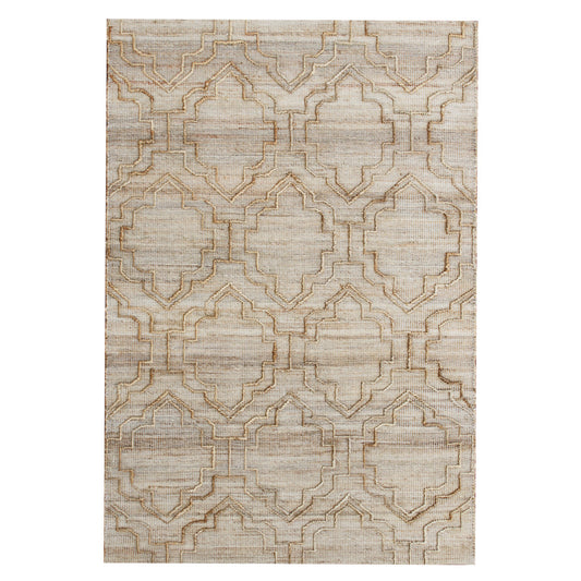 8' x 10' Brown Trellis Hand Woven Area Rug