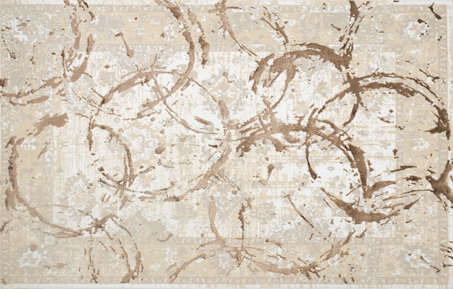 8' x 11' Bronze Abstract Area Rug