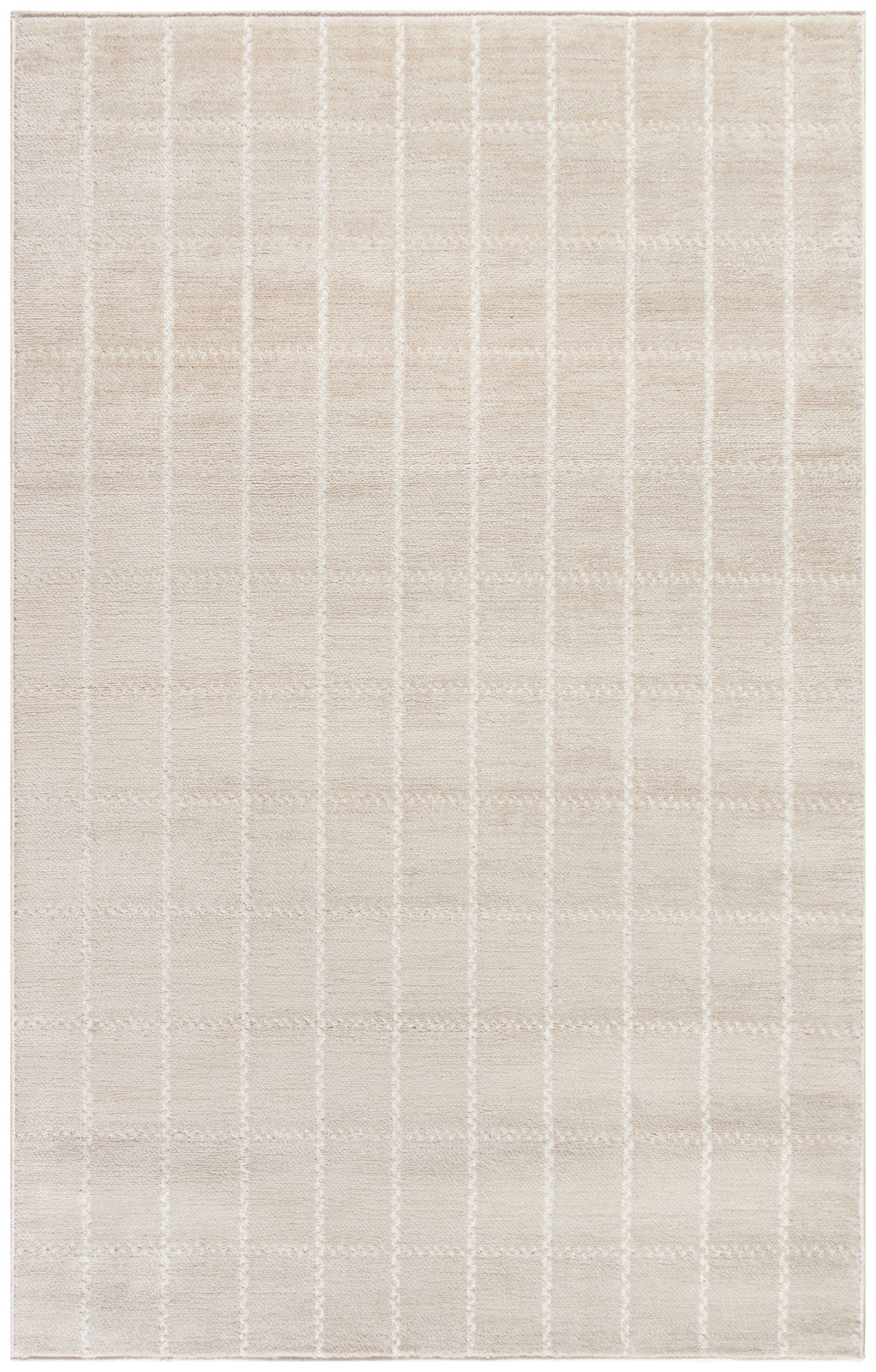 4' x 6' Cream Geometric Area Rug