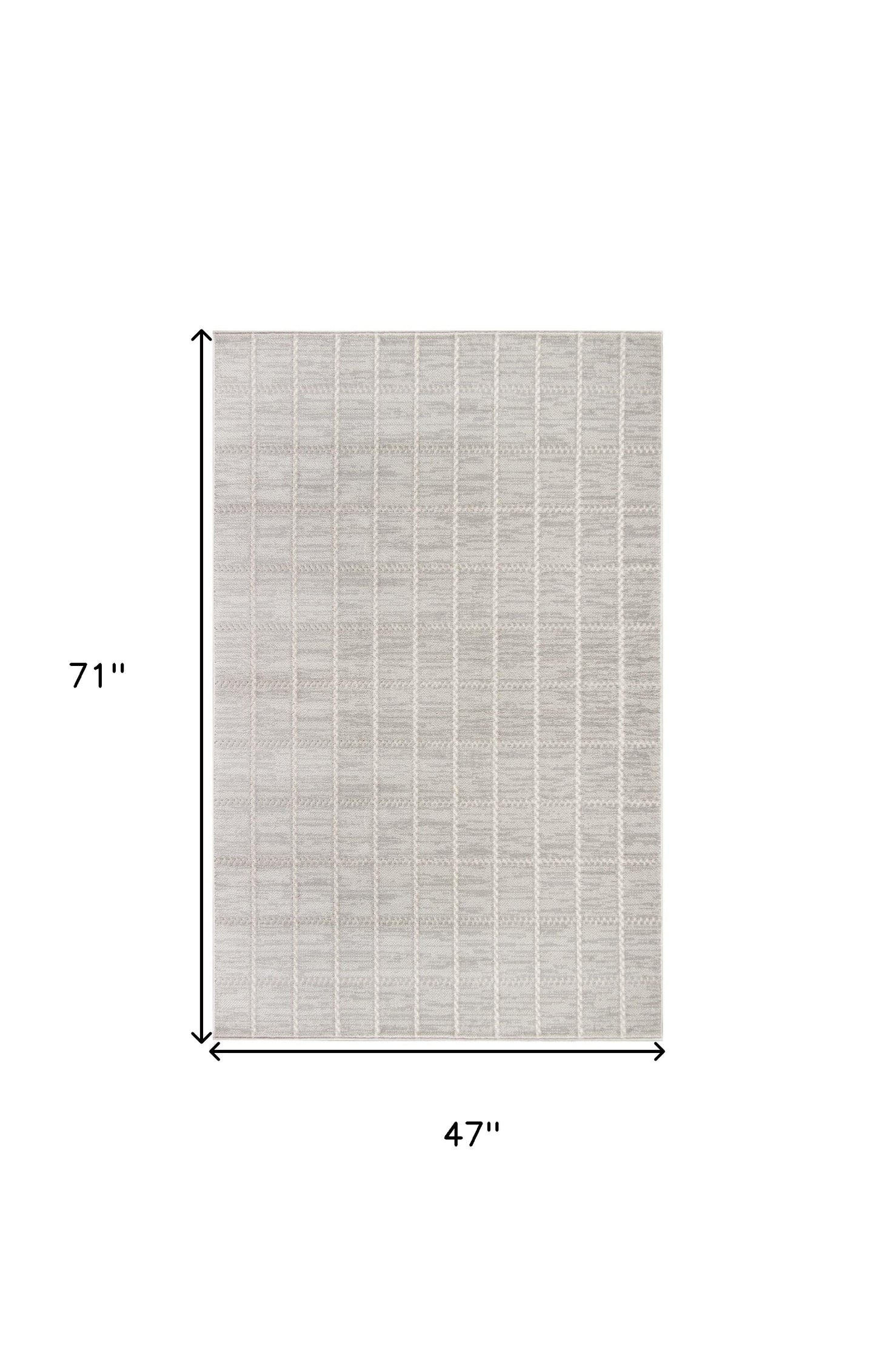 4' x 6' Gray Geometric Area Rug