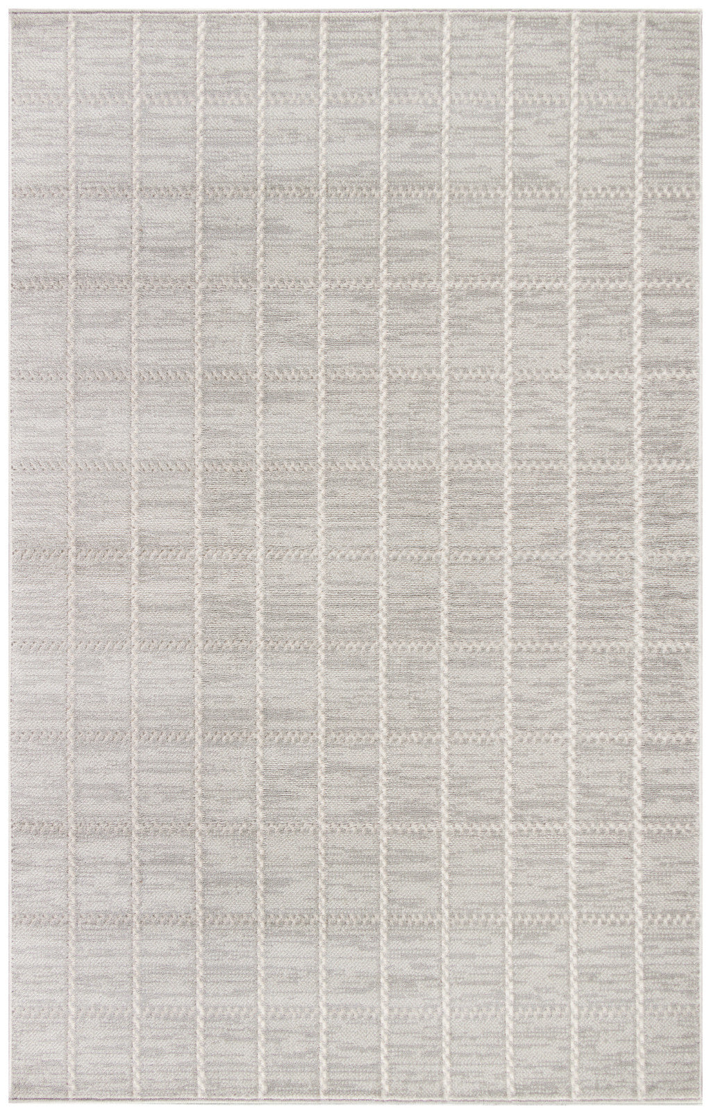 4' x 6' Gray Geometric Area Rug