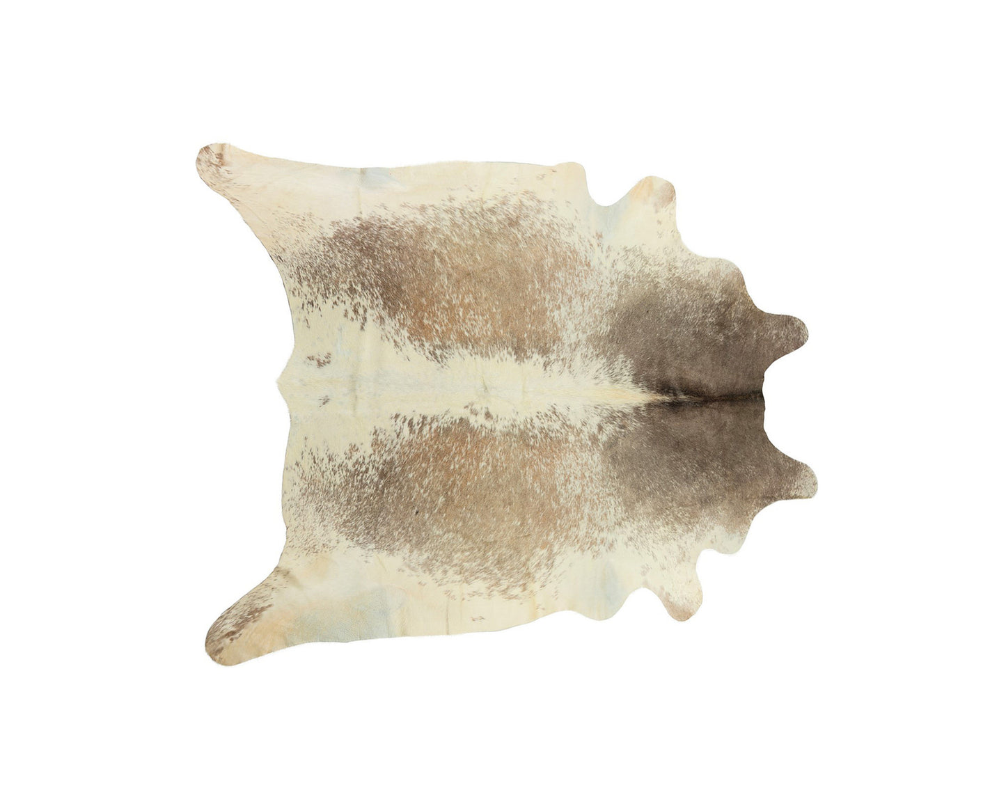 5' x 7' Brown and White Cowhide Hand Knotted Area Rug