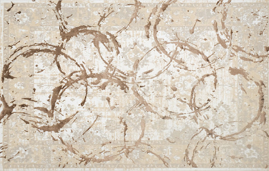 4' x 6' Bronze Abstract Area Rug