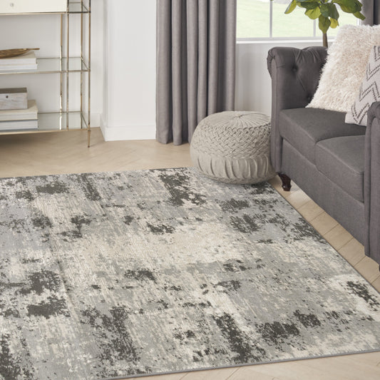 4' x 6' Cream Abstract Area Rug