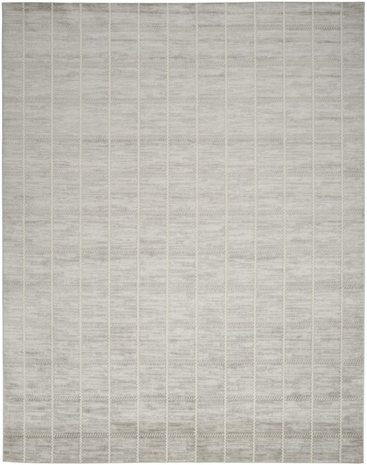9' x 12' Gray Geometric Area Rug
