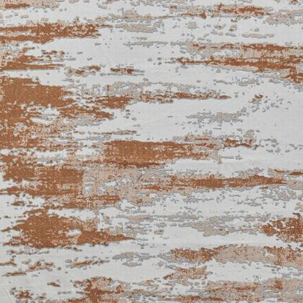 4' x 6' Gray and Brown Abstract Printed Washable Non Skid Area Rug