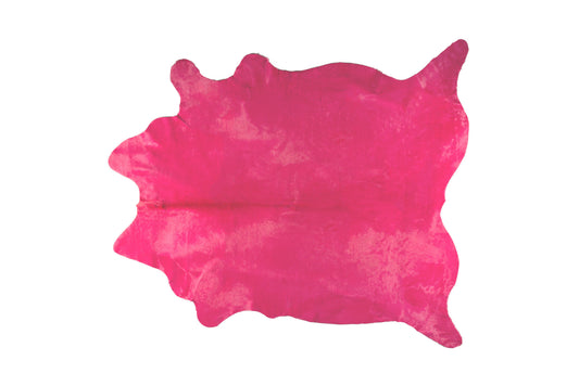 5' x 7' Pink Cowhide Hand Knotted Area Rug