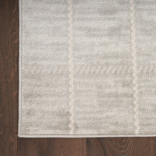 5' x 7' Gray Geometric Area Rug
