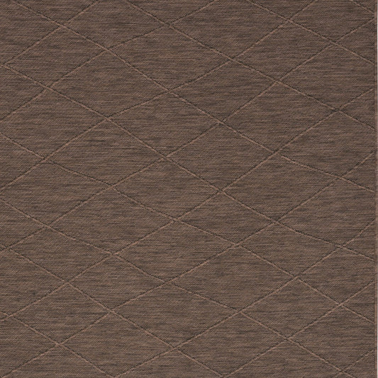 4' x 6' Brown Geometric Power Loom Non Skid Area Rug