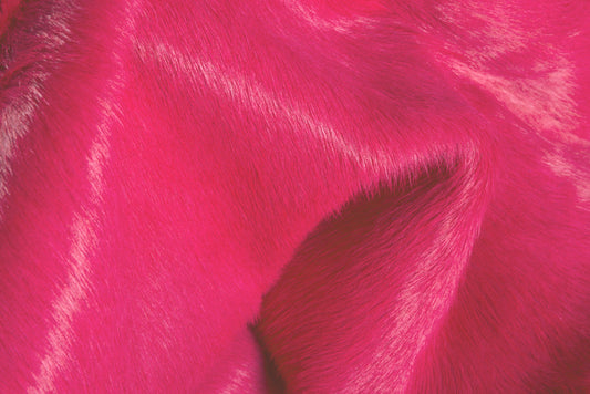 6' x 7' Pink Cowhide Hand Knotted Area Rug