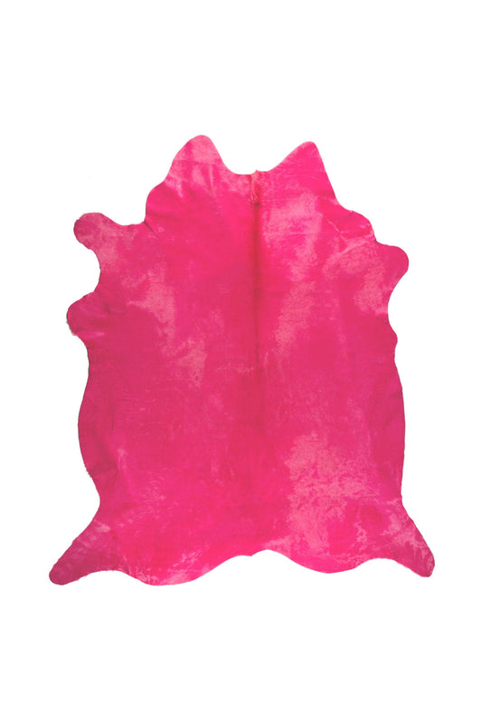 6' x 7' Pink Cowhide Hand Knotted Area Rug