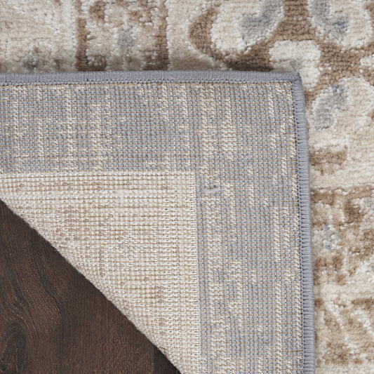 5' x 7' Blue Geometric Distressed Area Rug