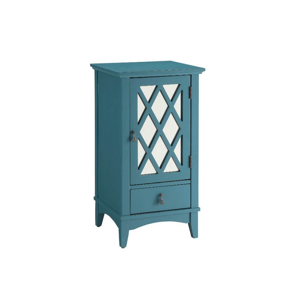 Pop Of Color Teal Accent Cabinet