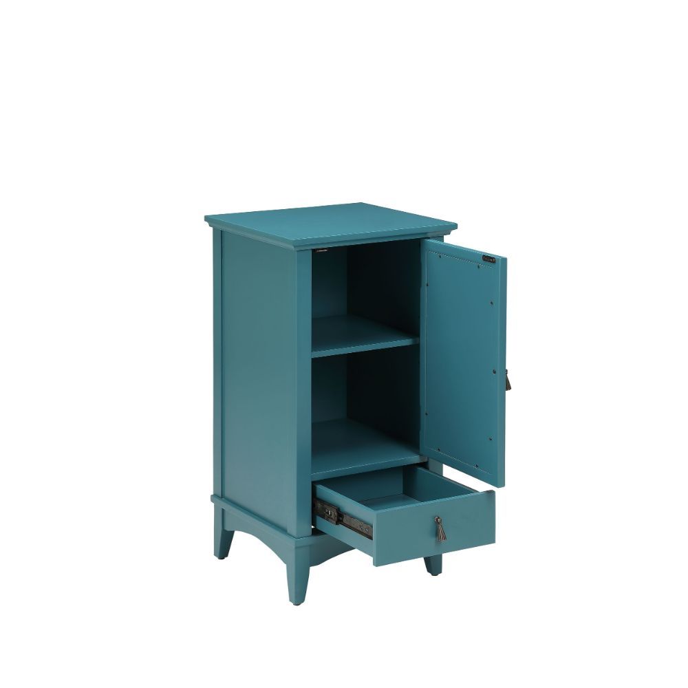 Pop Of Color Teal Accent Cabinet