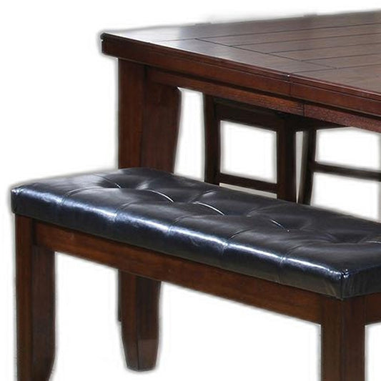 48" Dark Brown Extendable Dining Table