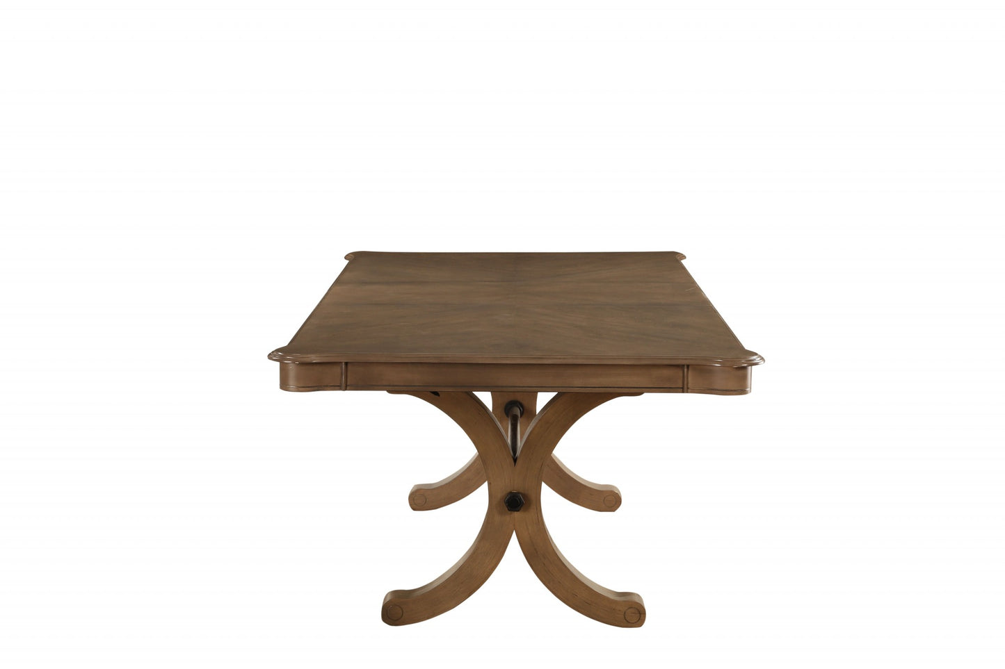 64" Brown Solid Wood Removable Leaf Dining Table