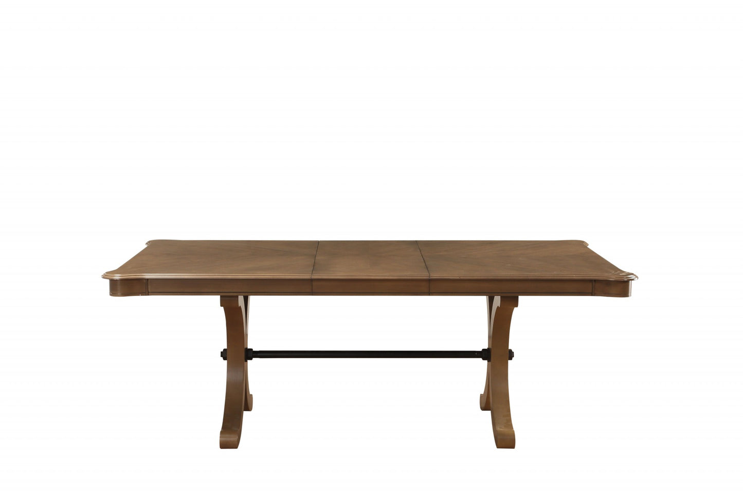 64" Brown Solid Wood Removable Leaf Dining Table