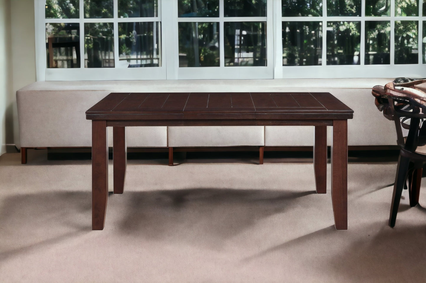 48" Dark Brown Dining Table