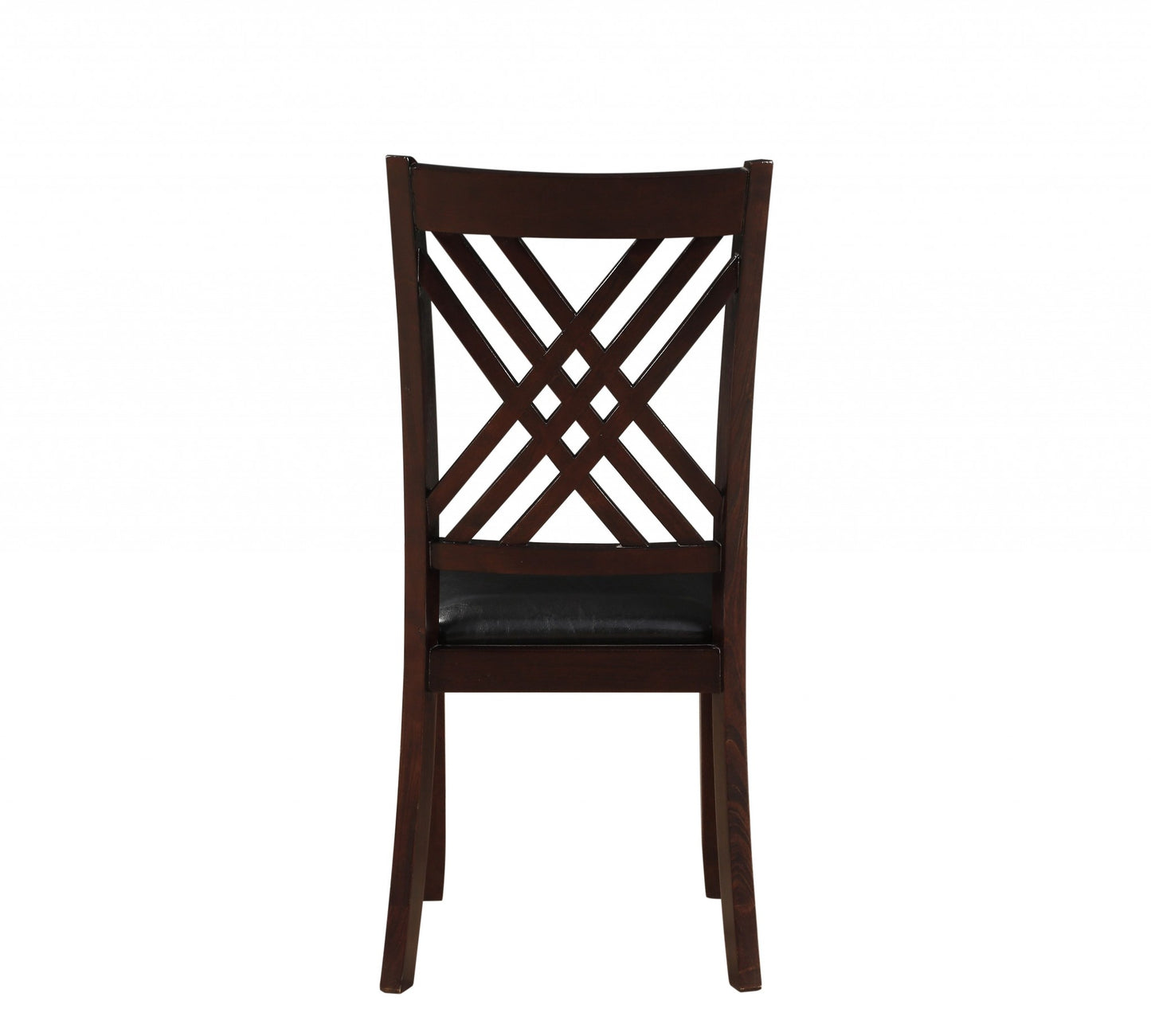 18" X 22" X 41" 2Pc Black And Espresso Side Chair