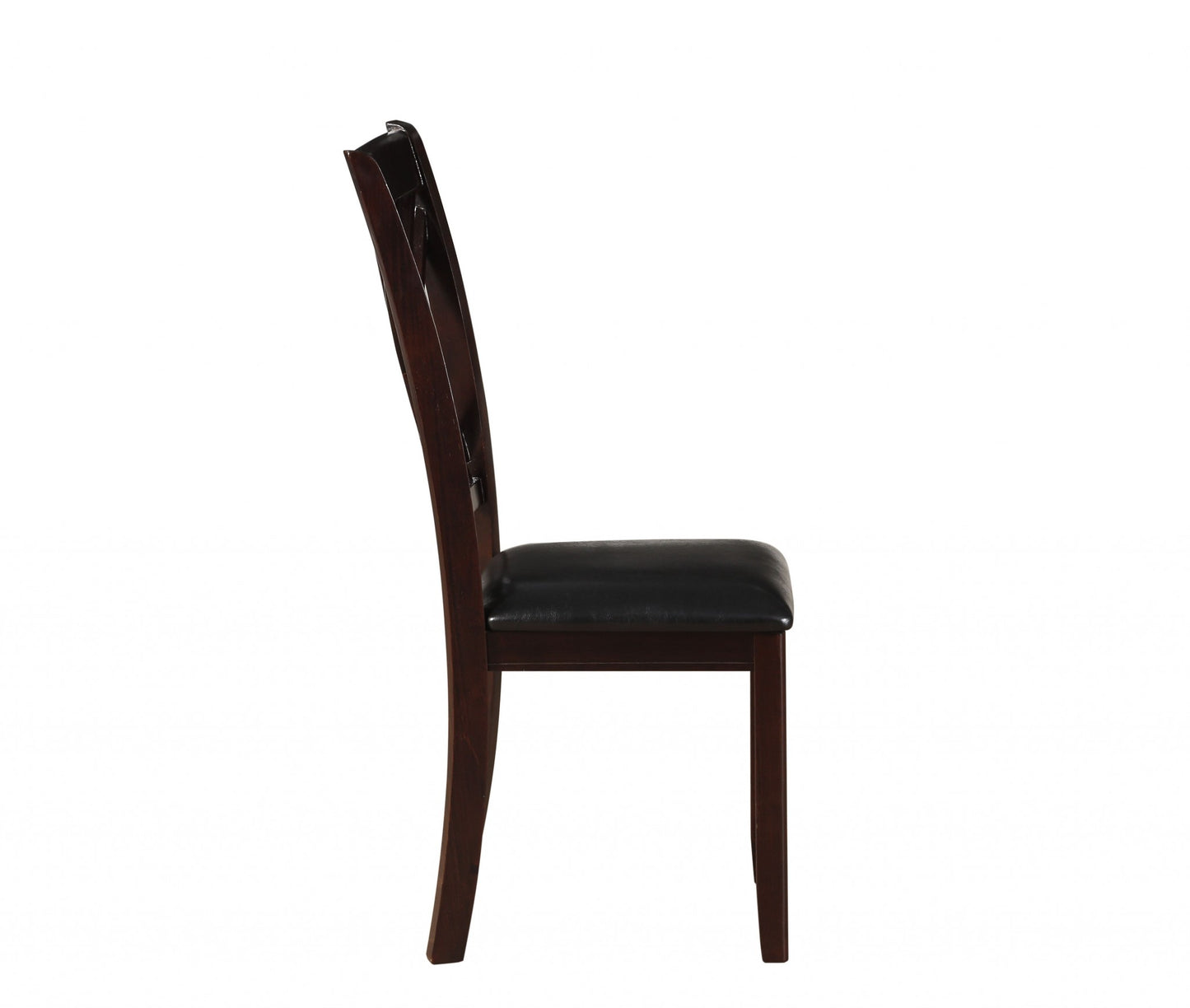 18" X 22" X 41" 2Pc Black And Espresso Side Chair