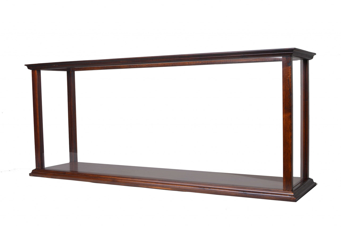 10" Dark Brown And Clear Glass Standard Display Stand