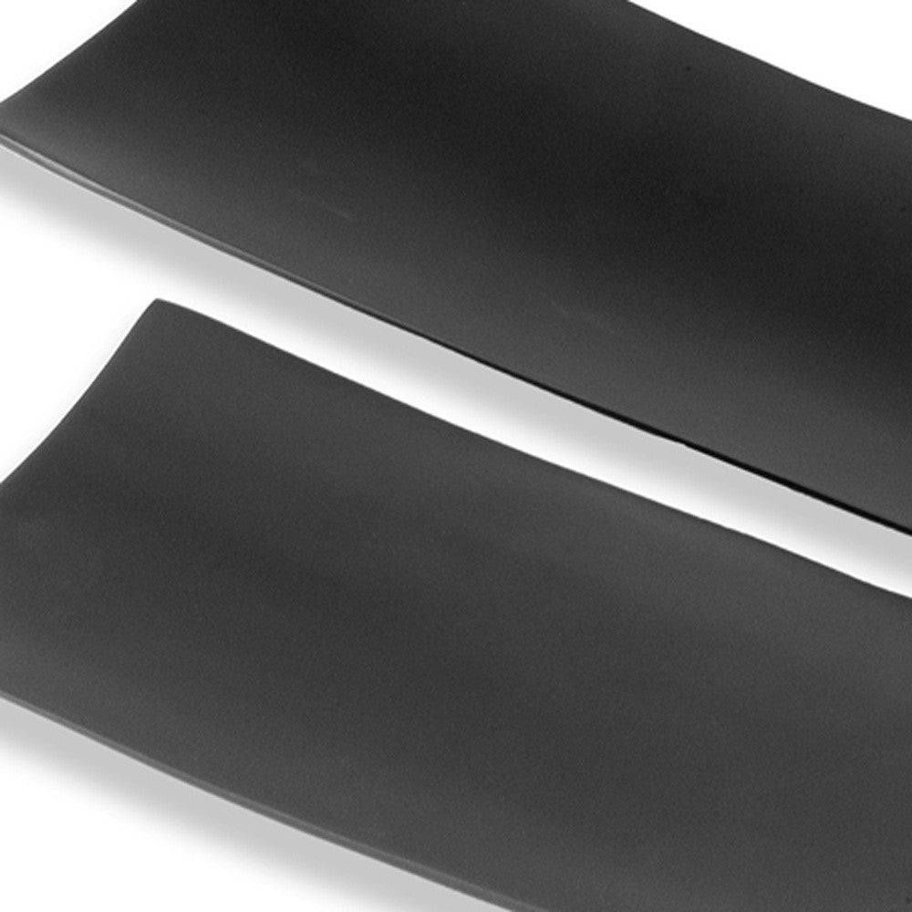 6" X 18" X 2" Black Long Trays Set Of 2