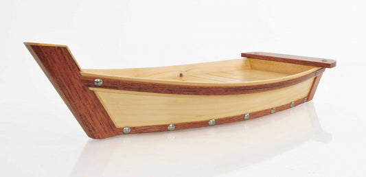 6.25" X 16.75" X 3.37"  Small Wooden Sushi Boat  Serving Tray