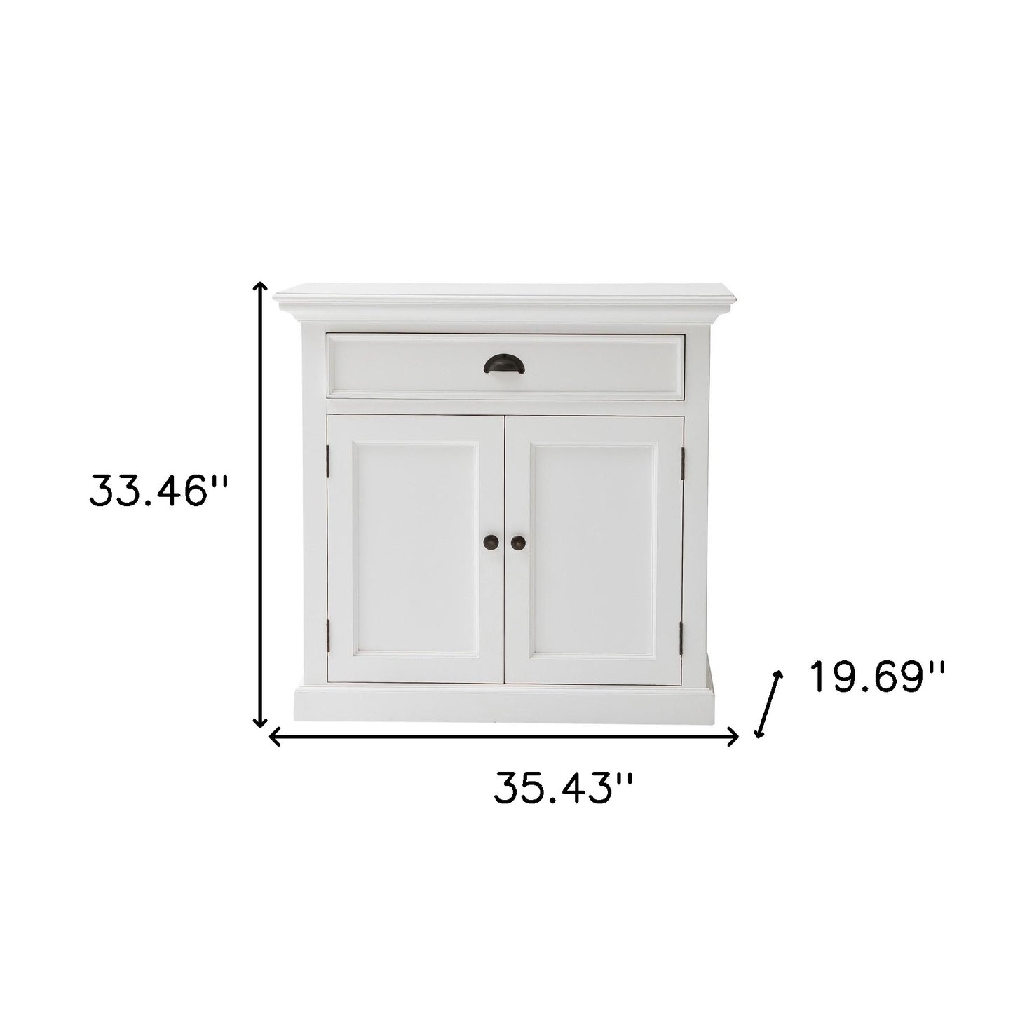 Modern Farmhouse White Accent Cabinet