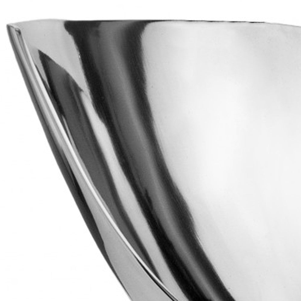 Silver Aluminum Abstract   Tray Dish Centerpiece Bowl