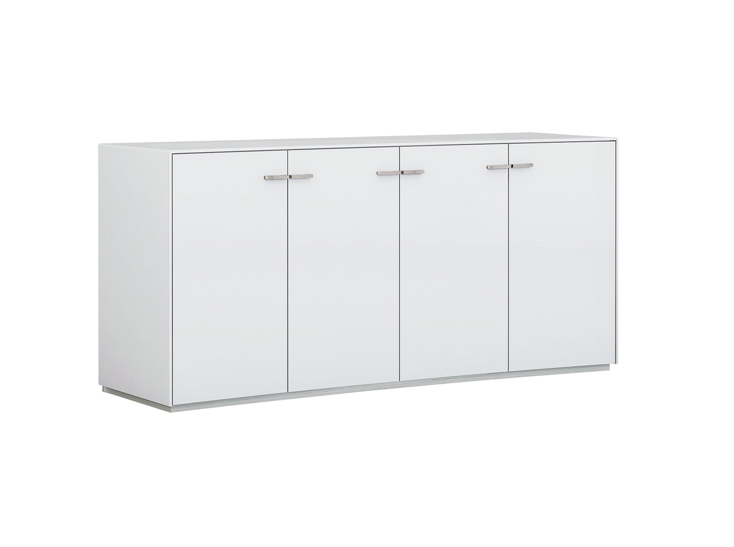 72" White Buffet Table with Four Doors