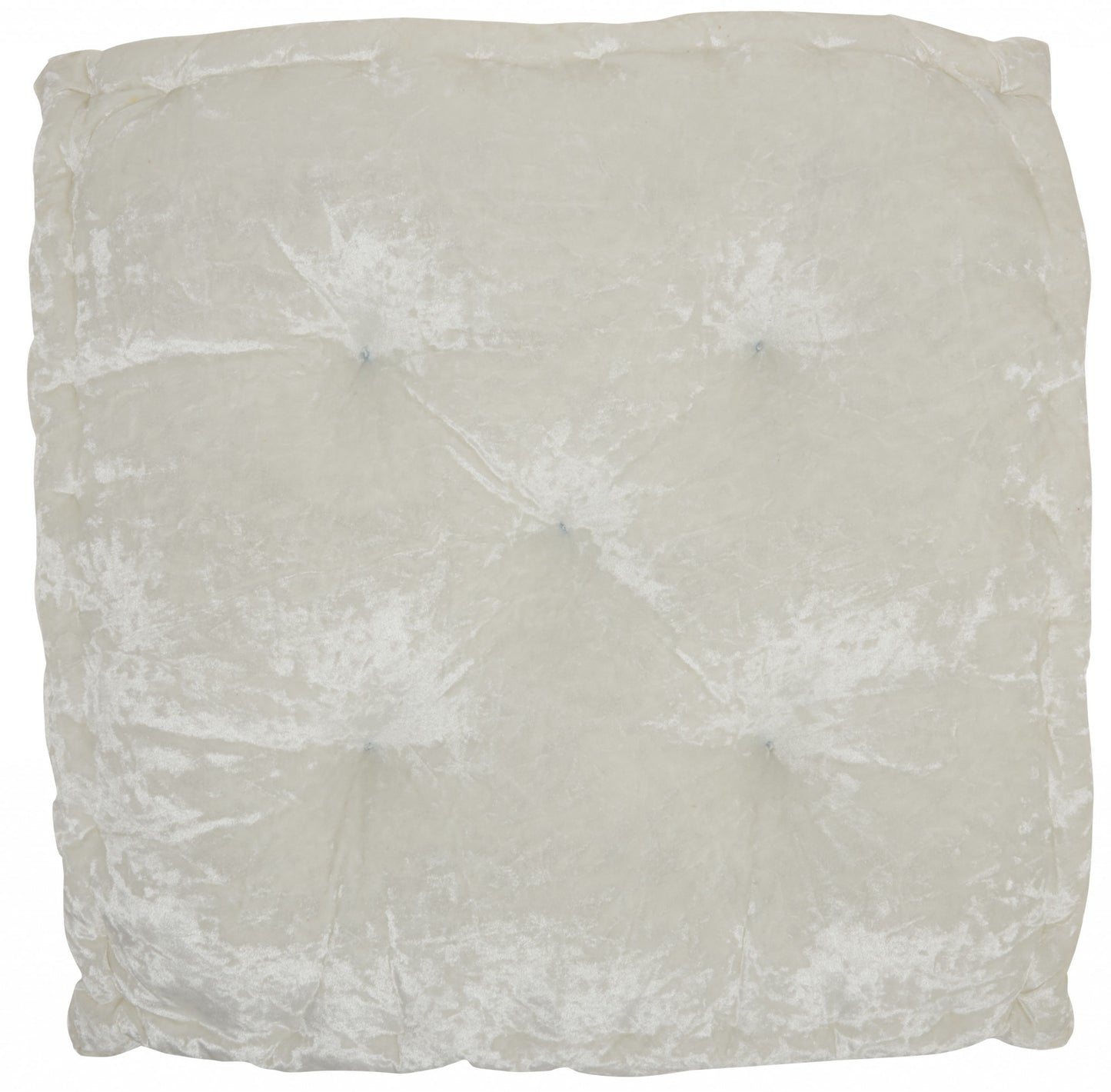 24" X 24" Ivory Polyester Solid Color Floor Cushion