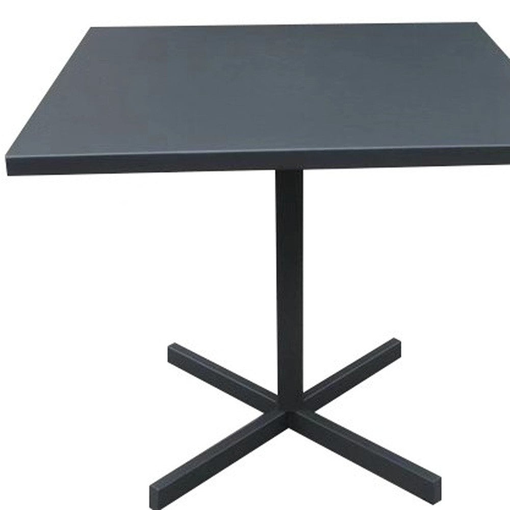 32" Gray Aluminum Dining Table