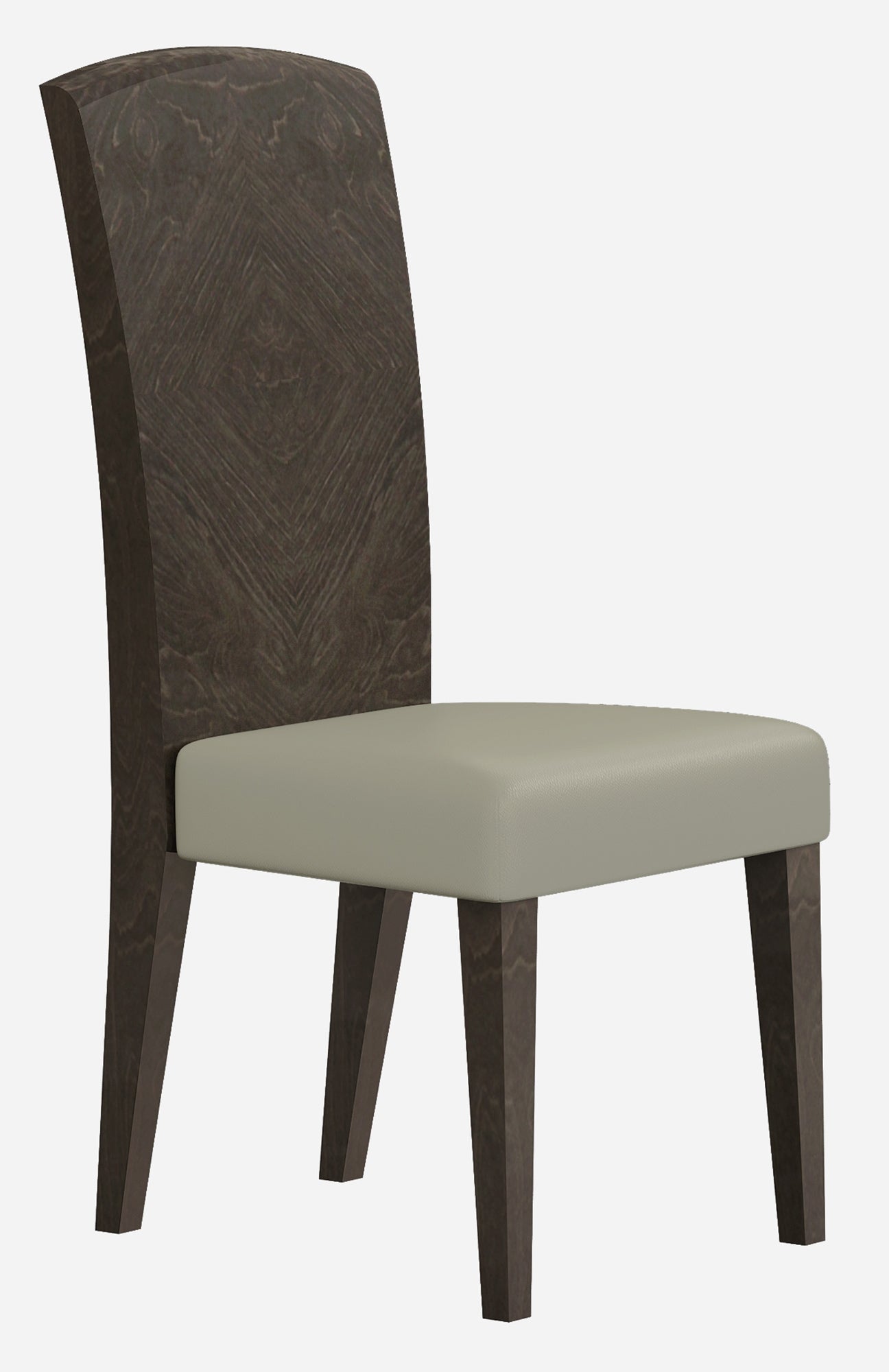 Set Of 2 Espresso Brown Alder Ladder Back Dining Chairs