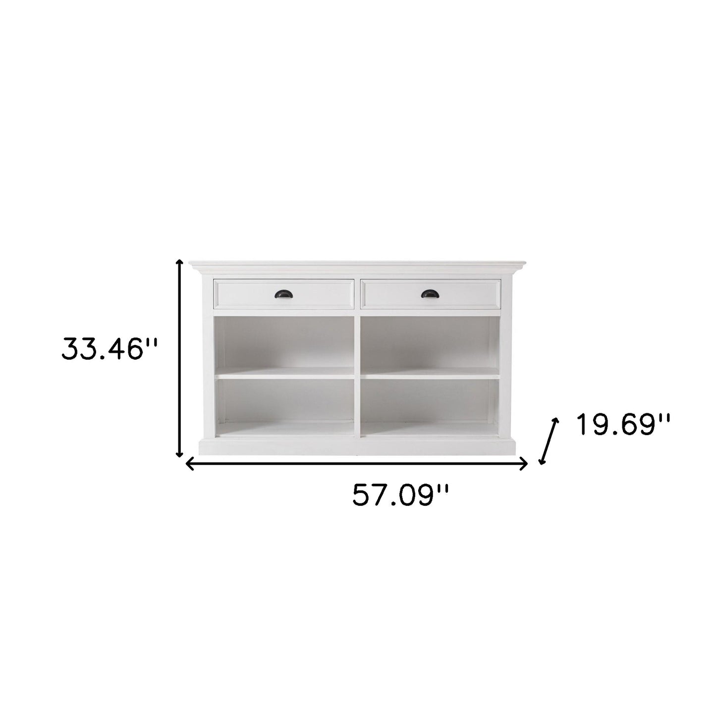 Modern Farm White Two Drawer Buffet Server