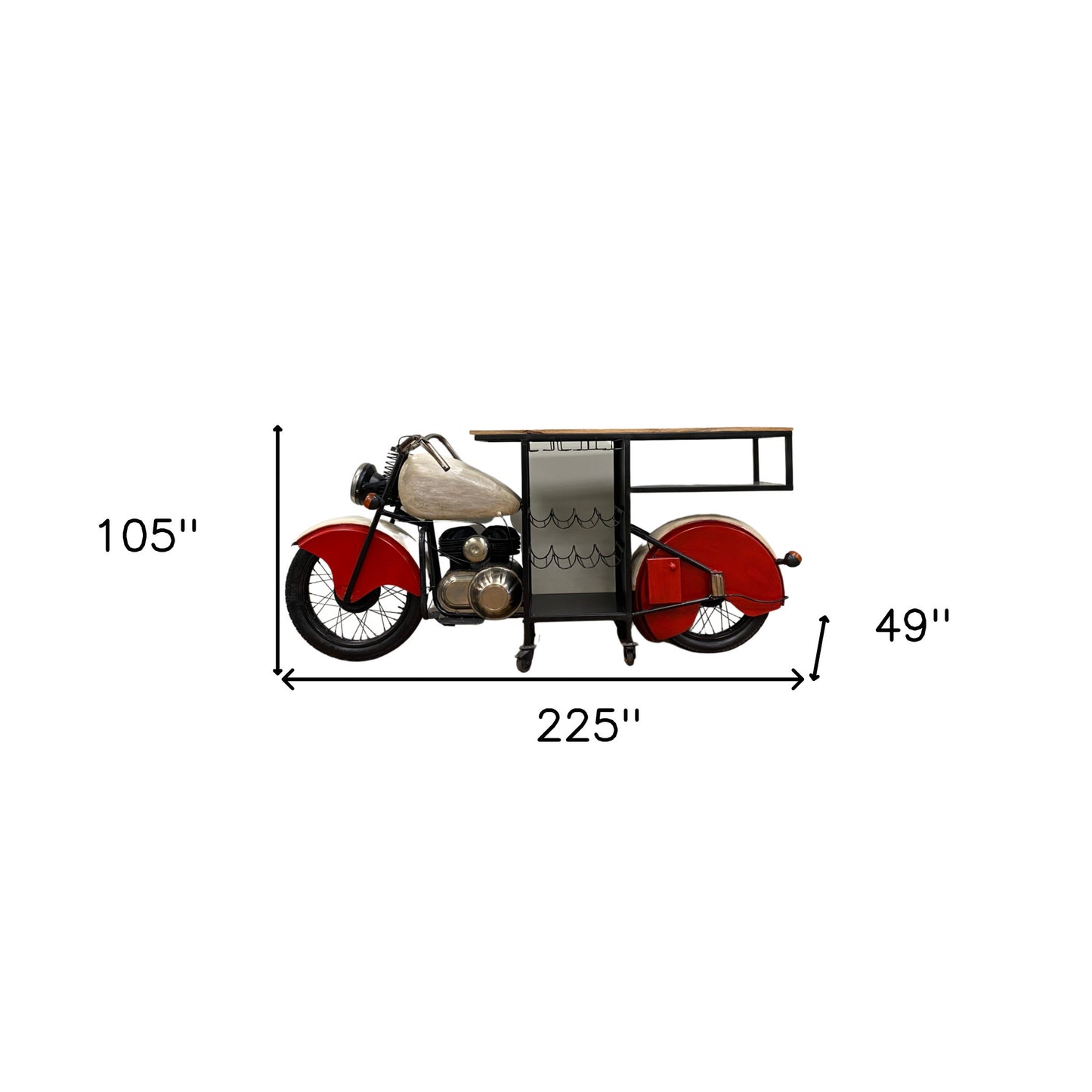 18" X 93" X 39" Glider Bike Bar