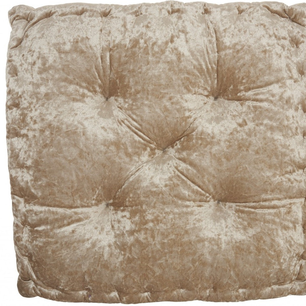 24" X 24" Beige Polyester Solid Color Floor Cushion