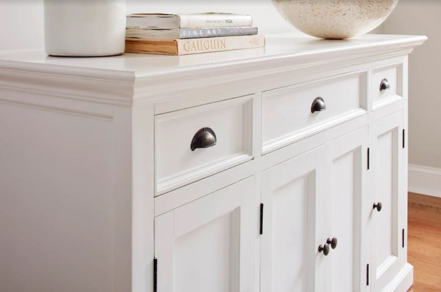 Large Modern Farmhouse White Cabinet