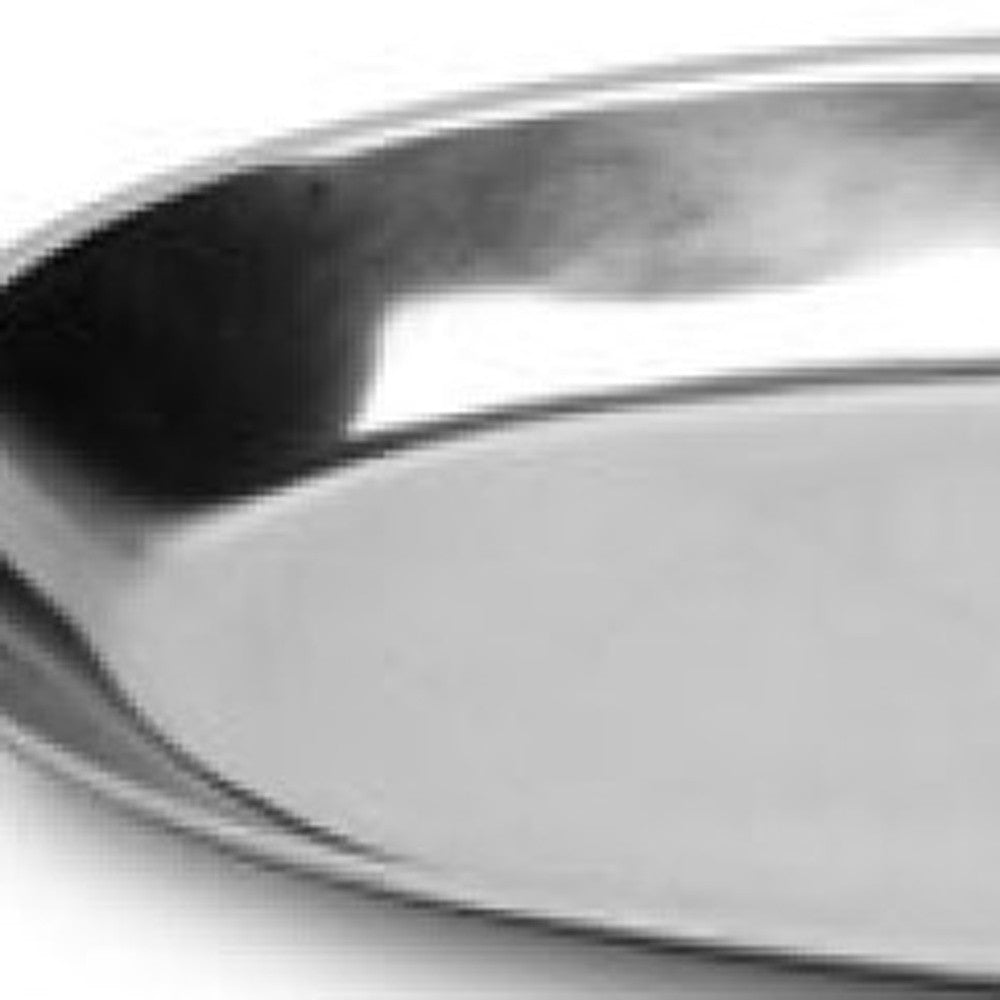 Oval Silver Palm Tree Two Section Serving Tray