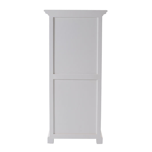 Classic White Storage Cabinet with Basket Set